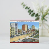 Broad St, Newark NJ Vintag Postkarte (Stehend Vorderseite)