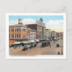 Broad St, Richmond, Virginia, Vintag Postkarte