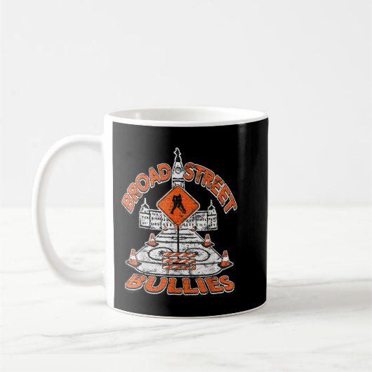 Broad Street Bullies Philadelphia Orange und Black Kaffeetasse (Links)