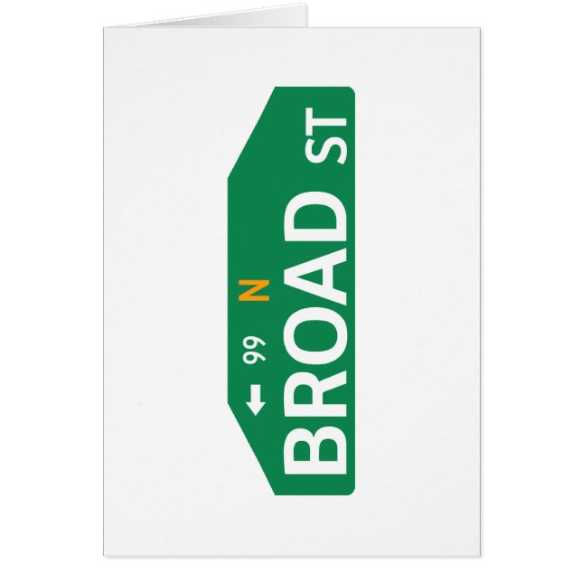 Broad Street, Philadelphia, PA-Straßenschild (Vorne)