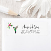 Broad-tails Hummingbird Return Address Label (Insitu)