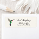 Broad-tails Hummingbird Return Address Label (Insitu)