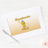 Broadcaster Chick Rechteckiger Aufkleber (Umschlag)