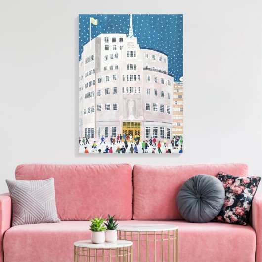 Broadcasting House der BBC Leinwanddruck (Insitu (Wohnzimmer))