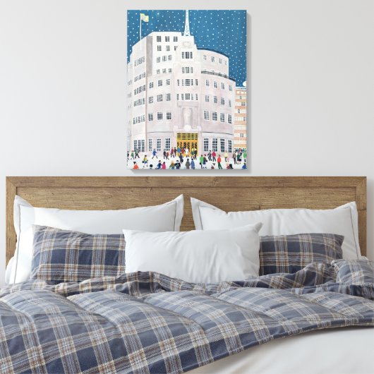 Broadcasting House der BBC Leinwanddruck (Insitu (Schlafzimmer))