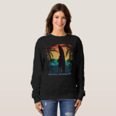 Broadkill Beach Delaware De Palm Tree Surfboard Su Sweatshirt (Vorne ganz)