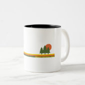 Broads National Park Pine Trees Sun Zweifarbige Tasse (VorderseiteRechts)