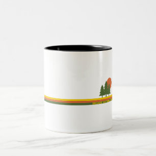 Broads National Park Pine Trees Sun Zweifarbige Tasse