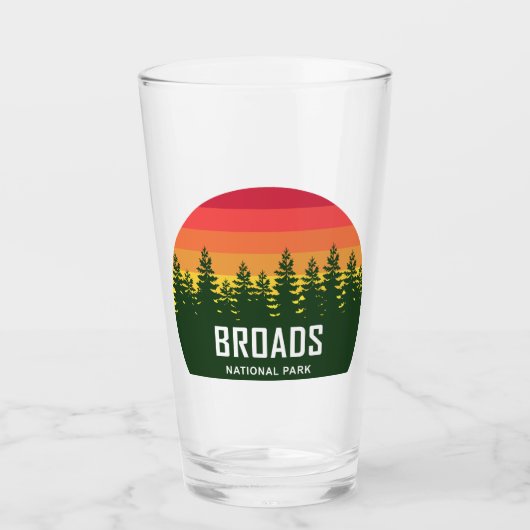 Broads National Park Rainbow Trees Glas (Vorderseite)