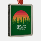 Broads National Park Rainbow Trees Ornament Aus Metall (Rechts)