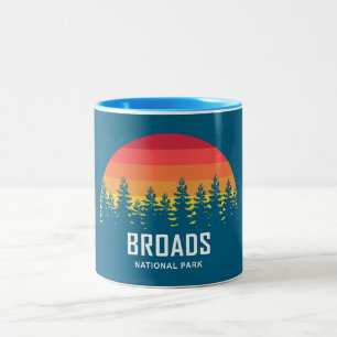 Broads National Park Rainbow Trees Zweifarbige Tasse