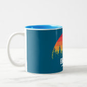 Broads National Park Rainbow Trees Zweifarbige Tasse (Links)