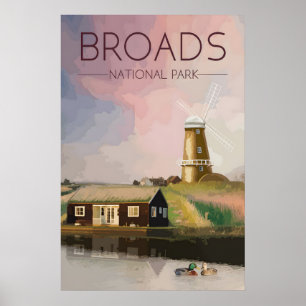 Broads Nationalpark Reiseplakat Poster