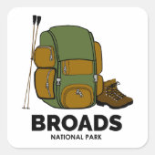 Broads Nationalpark - Rucksack Quadratischer Aufkleber (Vorderseite)