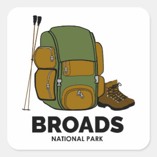 Broads Nationalpark - Rucksack Quadratischer Aufkleber