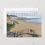 Broadstairs Kingsgate Bay Aussicht Postkarte (Vorne/Hinten)