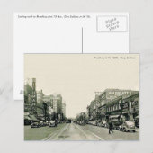 Broadway 1930s Gary, Indiana Postkarte (Vorne/Hinten)