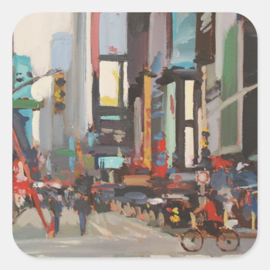 Broadway 2012 quadratischer aufkleber (Vorderseite)