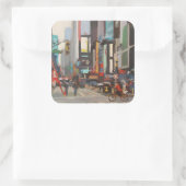 Broadway 2012 quadratischer aufkleber (Tasche)