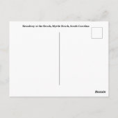 Broadway am Strand, Myrtle Beach, SC Postkarte (Rückseite)