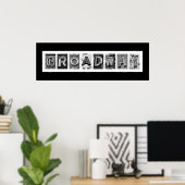 BROADWAY Architektur Typografie Poster (Heimbüro)