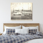 Broadway Bathing Ground, Ocean Grove, NJ Leinwanddruck (Insitu (Schlafzimmer))