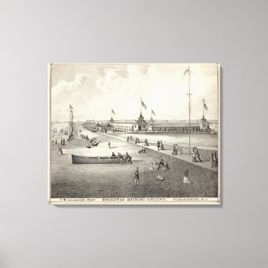 Broadway Bathing Ground, Ocean Grove, NJ Leinwanddruck (Vorderseite)