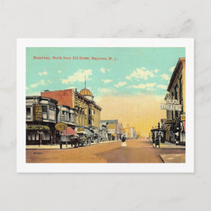Broadway, Bayonne, New Jersey Vintage-Format Postkarte