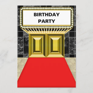 Broadway beleuchtet Festzelt-roter Einladung