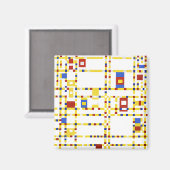 Broadway Boogie Woogie Magnet (Vorderseite/Rückseite)