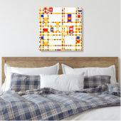 Broadway Boogie Woogie | Piet Mondrian | Leinwanddruck (Insitu (Schlafzimmer))