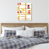 Broadway Boogie Woogie | Piet Mondrian | Leinwanddruck (Insitu (Schlafzimmer))