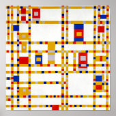 Broadway Boogie Woogie | Piet Mondrian | Poster (Vorne)