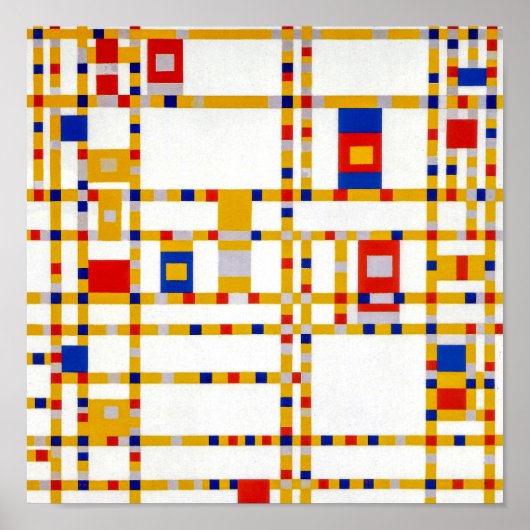 Broadway Boogie Woogie | Piet Mondrian | Poster (Vorne)