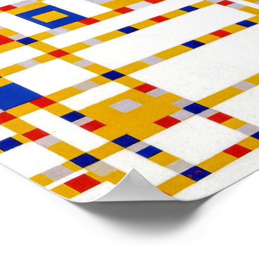 Broadway Boogie Woogie | Piet Mondrian | Poster (Ecke)