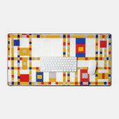Broadway Boogie Woogie | Piet Mondrian | Schreibtischunterlage (Tastatur & Maus)