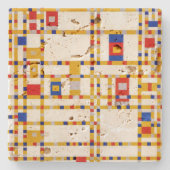 Broadway Boogie Woogie | Piet Mondrian | Steinuntersetzer (Vorderseite)