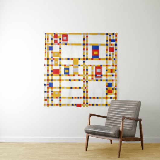 Broadway Boogie Woogie | Piet Mondrian | Wandteppich (Beispiel)