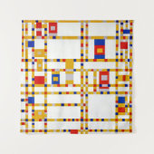 Broadway Boogie Woogie | Piet Mondrian | Wandteppich (Vorderseite)