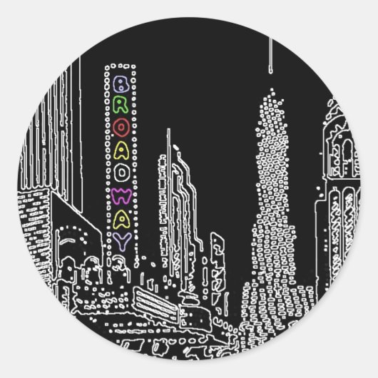 Broadway Bound Runder Aufkleber (Vorderseite)