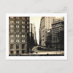 Broadway, Bowling Green, New York City Vintage-Sty Postkarte