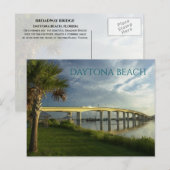Broadway Bridge, Halifax River, Daytona Beach, FL Postkarte (Vorne/Hinten)
