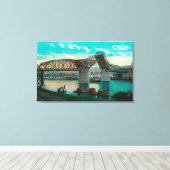 Broadway Bridge über Willamette River Leinwanddruck (Insitu (Holzboden))