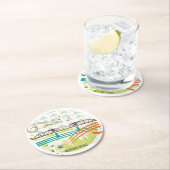 Broadway-Brücken-Portland-Untersetzer Runder Pappuntersetzer (Vor Ort)