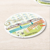 Broadway-Brücken-Portland-Untersetzer Runder Pappuntersetzer (Angewinkelt)