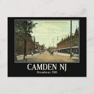 Broadway, Camden, New Jersey, Vintag Postkarte