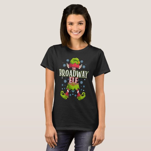 Broadway Elf Matching Family Group Christmas Party T-Shirt (Vorne ganz)
