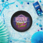 "Broadway Here I Come!" Pappteller (Party)