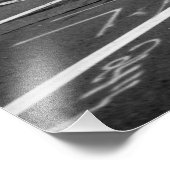 Broadway in Nashville Tennessee Black & White Fotodruck (Ecke)