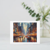 Broadway in the Rain, Postkarte (Stehend Vorderseite)